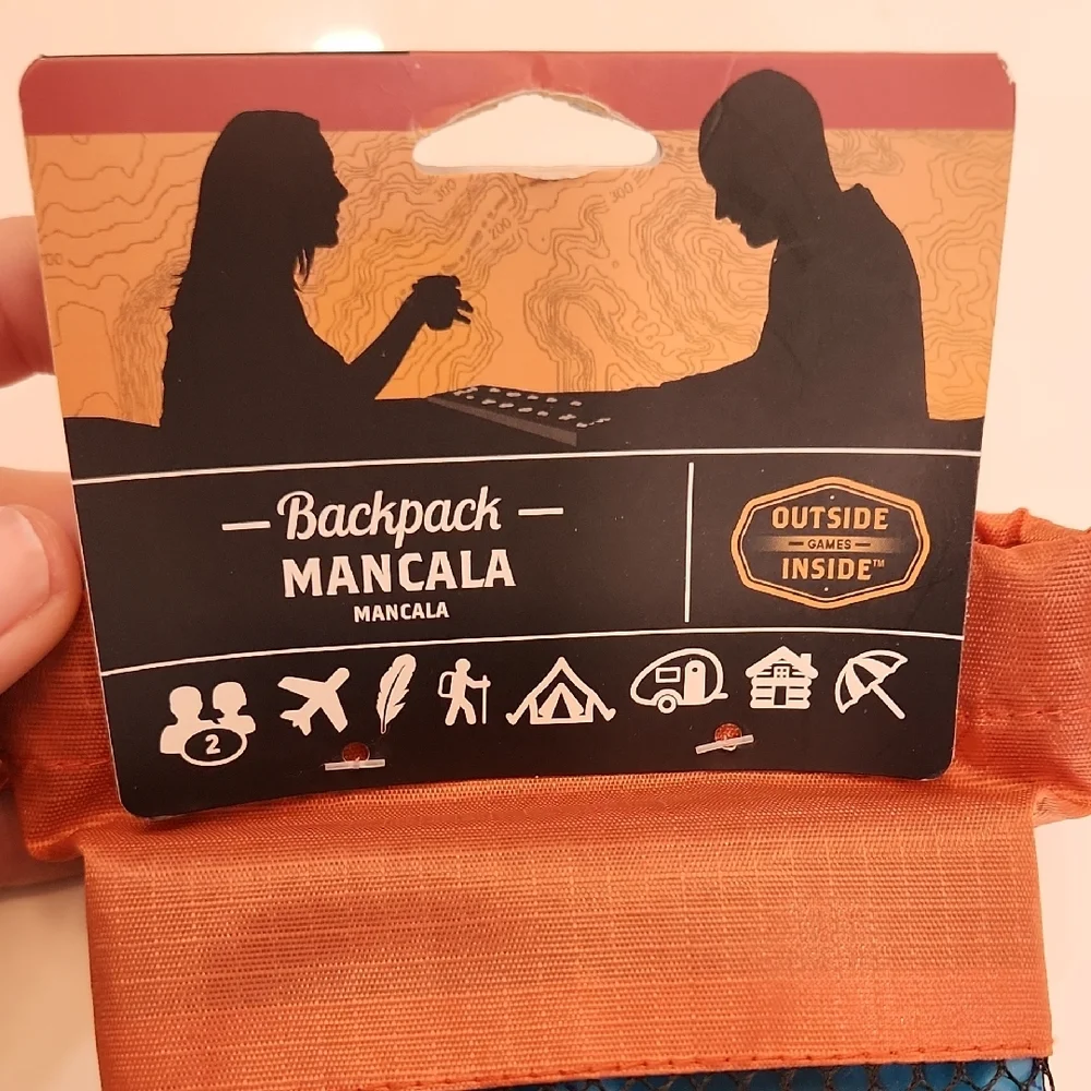 Backpack Mancala Game - Blue and Orange - Picture 2 of 5
